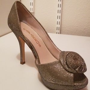 Caparros Dorsay Platform Peep Champagne